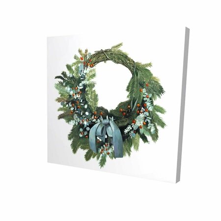 FONDO 32 x 32 in. Christmas Wreath-Print on Canvas FO2790717